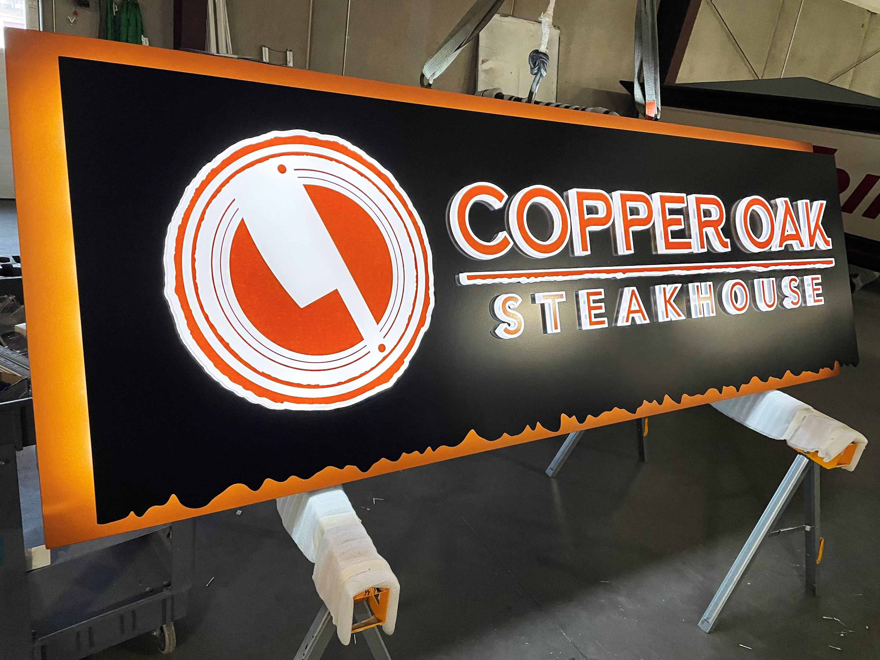 Copper Oak Steakhouse Sign Project La Crosse Sign Group